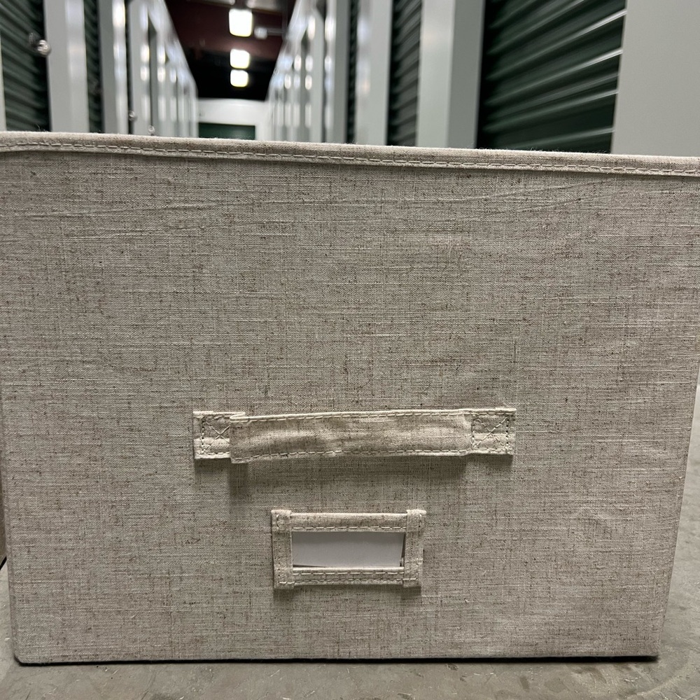 Storage Linen Tote Container Store X 2 - Picture 2 of 2